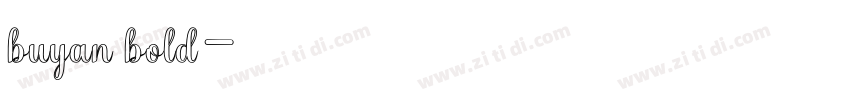 buyan bold字体转换